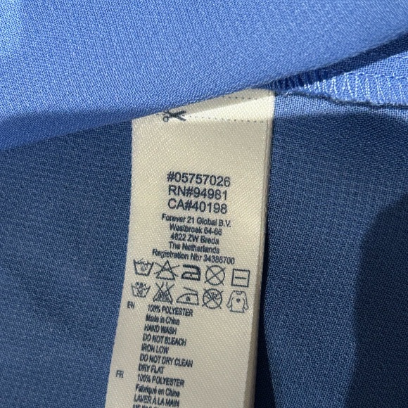 Blue Button-Down Blouse - Picture 5 of 5